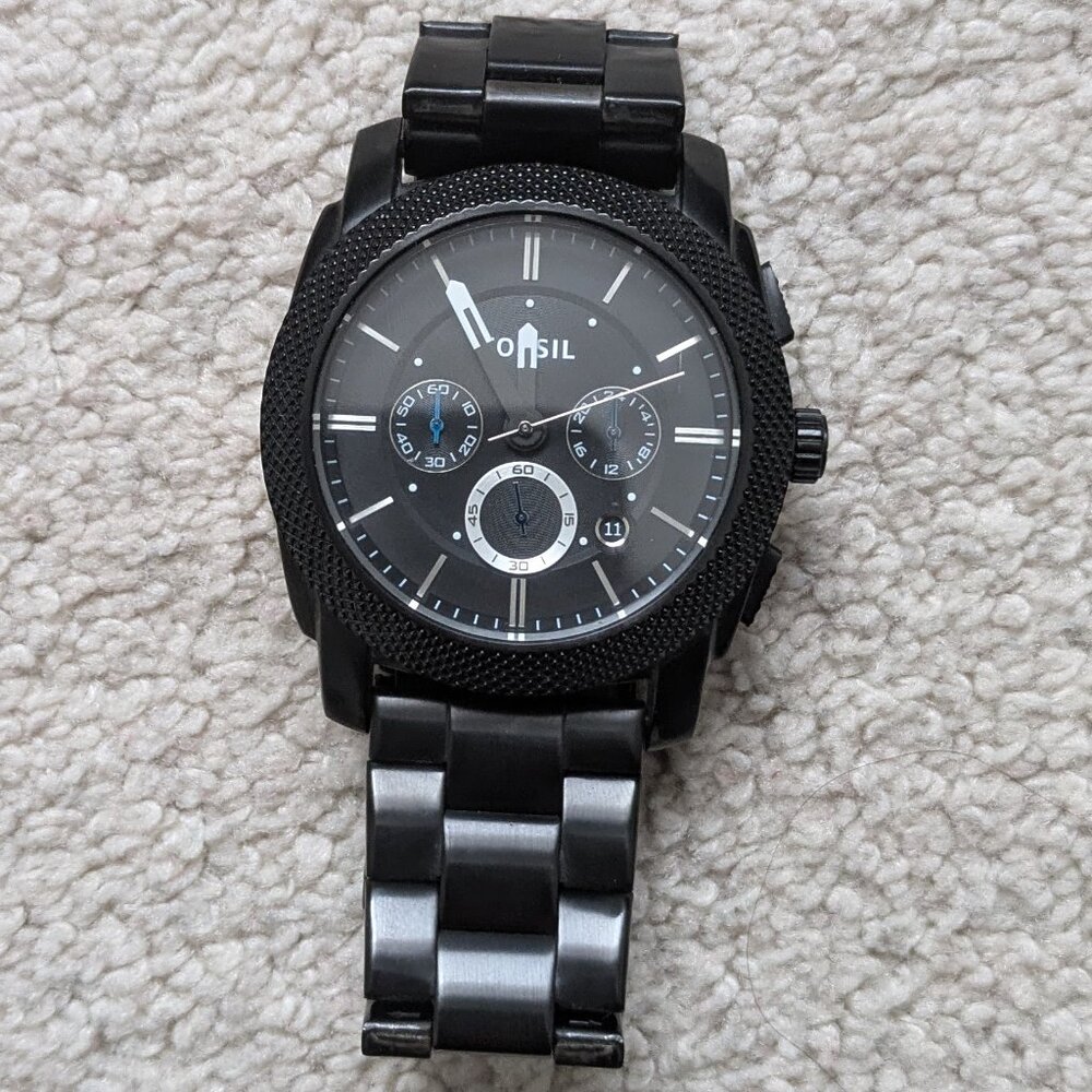 Fossil Dress Collection Chronograph Black Dial Men's Watch FS4552